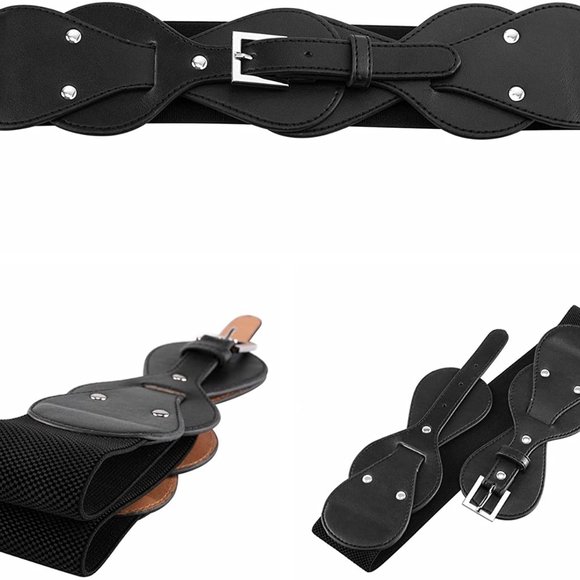 Women Vintage Waist Belt Elastic Stretch Cinch main image 4
